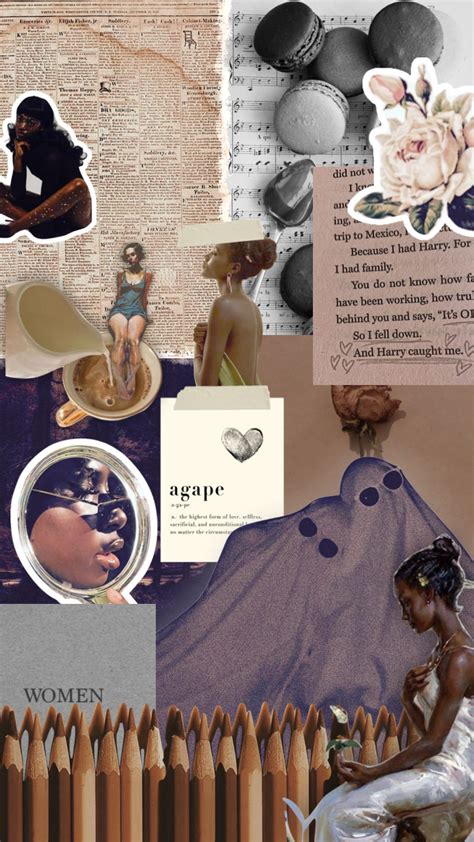 #brownaesthetic #collage #vintage #moodboard #aestheticmoodboard #women ...