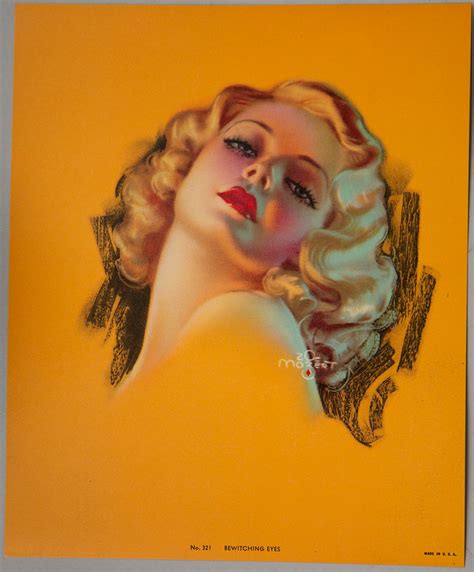 Vintage Original 1940s Art Deco Pin Up Print Lithograph By Zoe Etsy