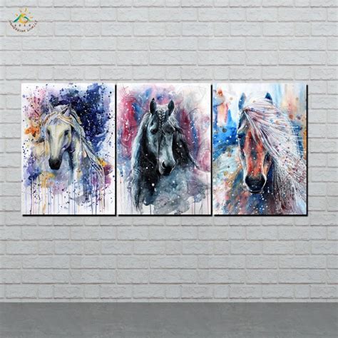 Abstract Art Horses Wall Art HD Prints Canvas Art Painting Modular ...