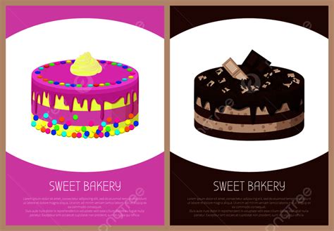 Cakes Variety Delicious Desserts Banner Template Download On Pngtree