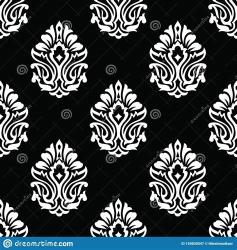 Victorian Damask Pattern Vector Illustration Cartoondealer