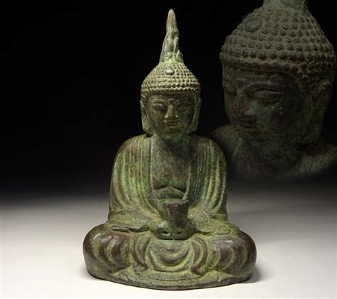 【やや傷や汚れあり】緑屋c 時代物 古銅 阿弥陀如来坐像 仏像 唐物 チベット仏 仏教美術 I912 690429 680の落札情報詳細