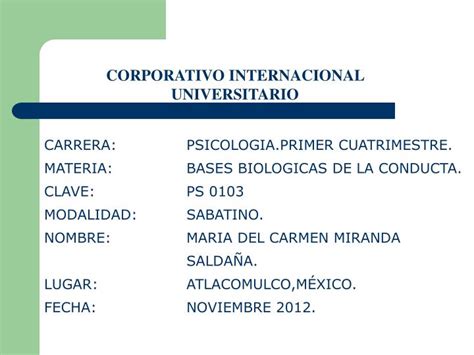 PPT CORPORATIVO INTERNACIONAL UNIVERSITARIO PowerPoint Presentation