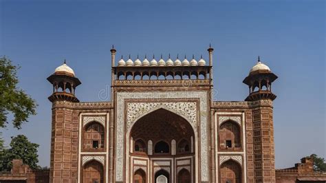 The Ancient Mosque On The Territory Of The Taj Mahal Stock Photo