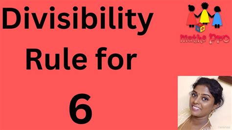 Divisibility Rule For 6 Youtube