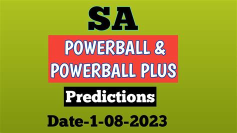 Sa Powerball Powerball Plus Prediction August Youtube