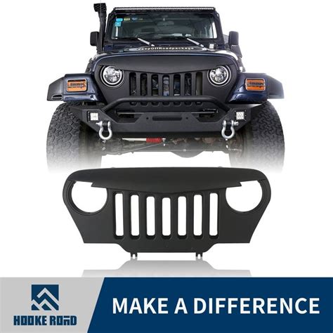 Hooke Road Jeep Tj Lj Front Gladiator Grille Cover Vader