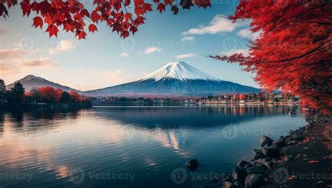 autumn seasons, mountains, and lakes in Japan 25796991 Stock Photo at ...