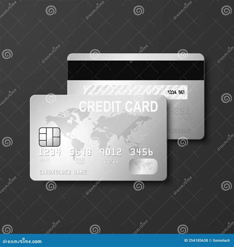 Vector D Realistic Grey Silver Credit Card Design Template Of Plastic