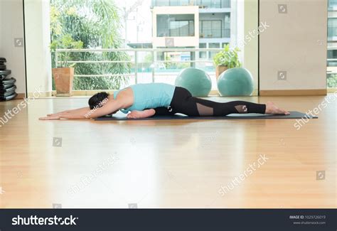 Yoga Class Studioasian Woman Master Doing Stock Photo 1029726019