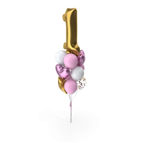 Decorative Composition With Number One Balloon PNG Images & PSDs for ...