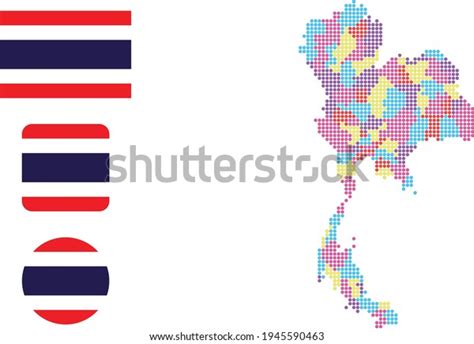 Flag Map Map Flag Thailand Stock Vector Royalty Free 1945590463