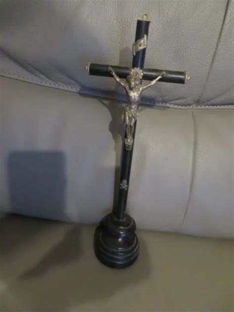 Ancien Crucifix En Bois Noirci Napol On Iii Eur Picclick It