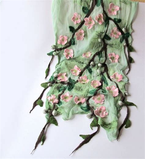 Nuno Felted Scarf Apple Blossoms Flickr Photo Sharing Linen