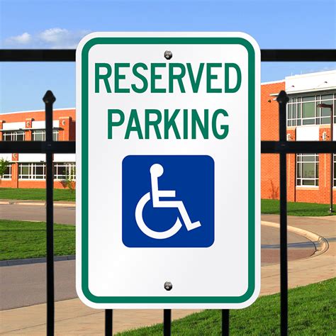 Ada Handicapped Reserved Parking Sign 250 Fine Sign Sku K 1497 250