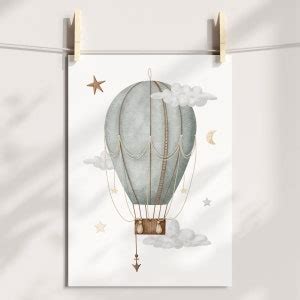 Hot Air Balloon Nursery Wall Art Adventure Nursery Decor Nursery Wall Art Transport Nursery