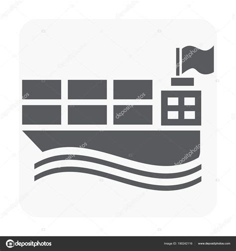 Cargo Ship Icon Stock Vector By Roncivil 190242116