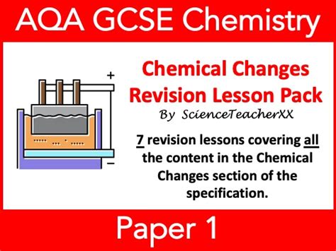 Aqa Gcse Chemistry Chemical Changes Revision Lessons Teaching Resources