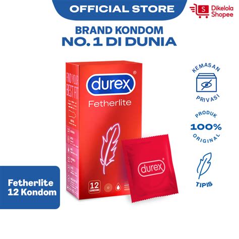 Jual Durex Fetherlite 12s Kondom Extra Tipis Aman Pria Shopee Indonesia