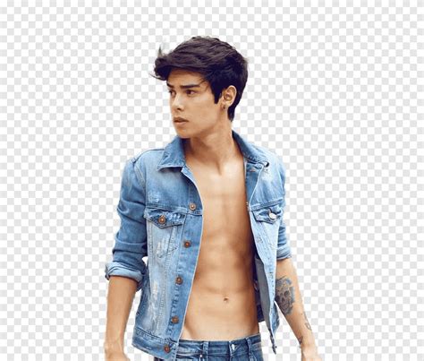 Vini Uehara Man Wearing Blue Denim Jacket Png PNGEgg