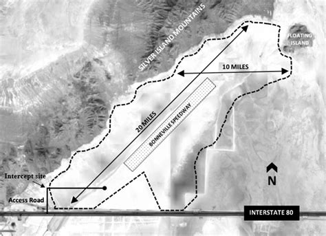 topography map  bonneville salt flats