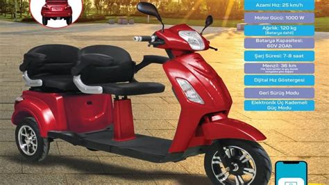 Vm Tekerlekli Elektrikli Moped Haziran Per Embe G N A De