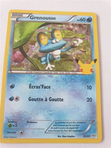 Carte Pokemon Th Anniversaire Grenousse Holo Promo Mcdo