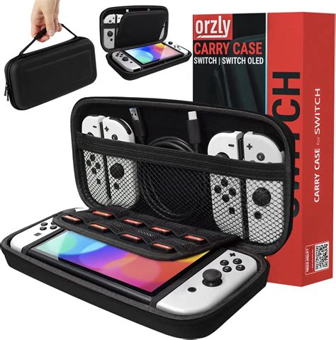 Orzly Carry Case Compatible With Nintendo Switch And New Switch Oled Console Black