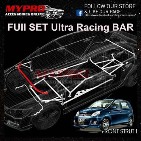 Perodua Viva Ultra Racing 100 Original Full Set Ultra Racing Bar