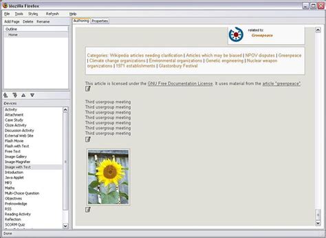 exe elearning xhtml editor  scientific diagram