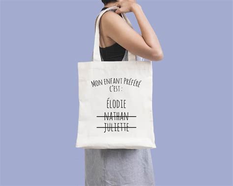 Tote bag Personnalisable Mon enfant préféré 100 coton naturel