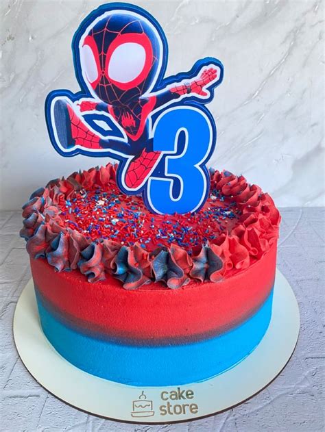 Torta Spiderman Decorada En Crema Tortas De Spiderman Pastel Hombre