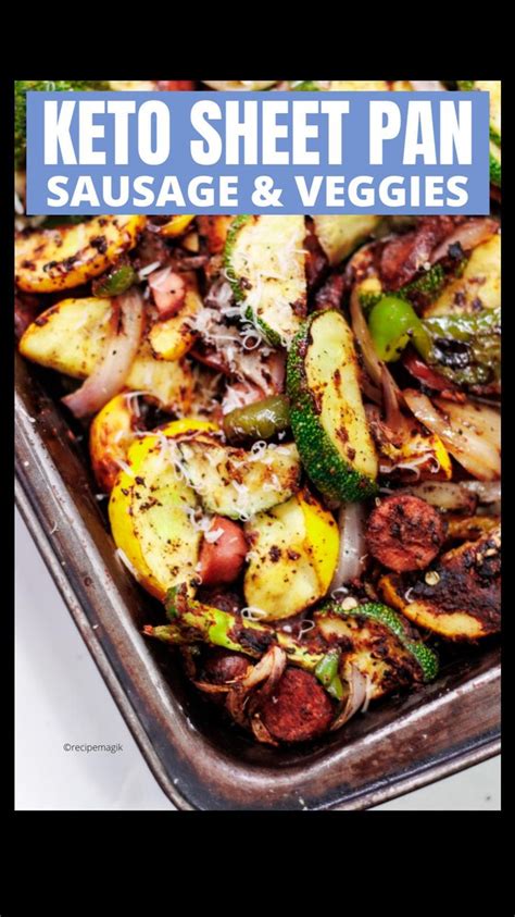 KETO Sheet Pan Sausage Veggies Hungry Girl Recipes Sheet Pan