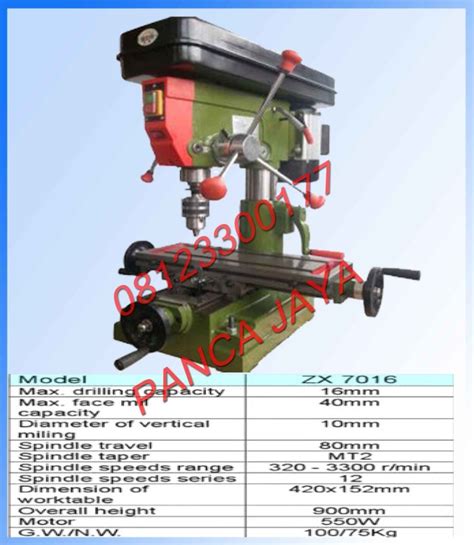 Jual Mesin Bor Duduk Driling Drilling Milling Miling Mm Zx