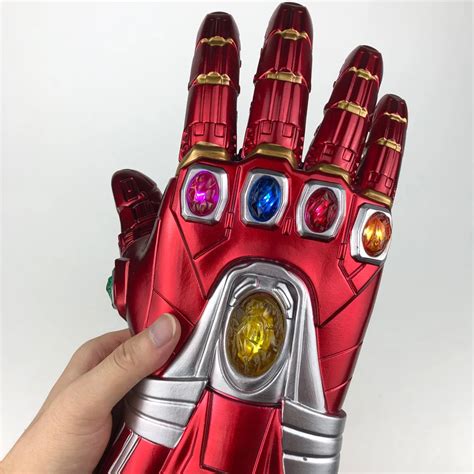 LED перчатки Железного человека ПВХ | AliExpress