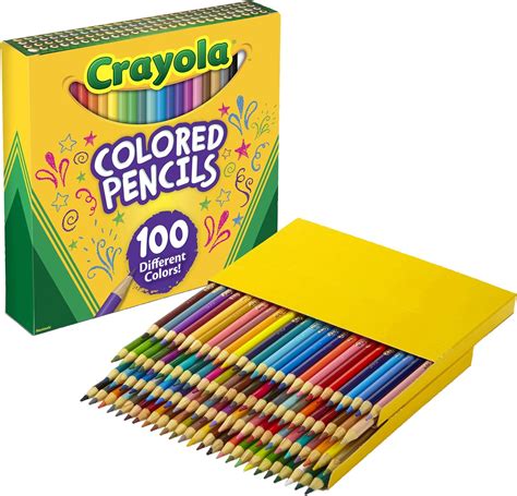 Crayola Colored Pencils 100 Count Vibrant Colours Pre Sharpened Art