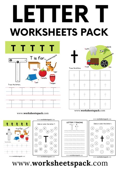 Free Letter T Printable Worksheets Pdf Worksheetspack