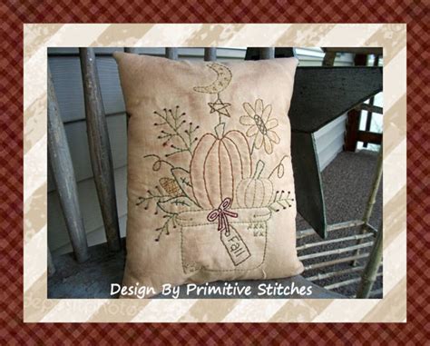 Fall Plantings Primitive Stitchery E PATTERN By Primitive Etsy