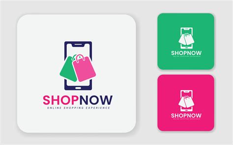 Online Shop Logo Design Illustration Vector Graphic Of Mobile And