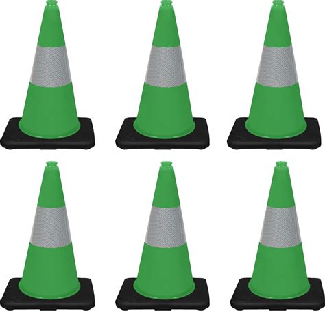 Cj Safety Conos De Seguridad Para Tráfico 180in Color Verde Lima