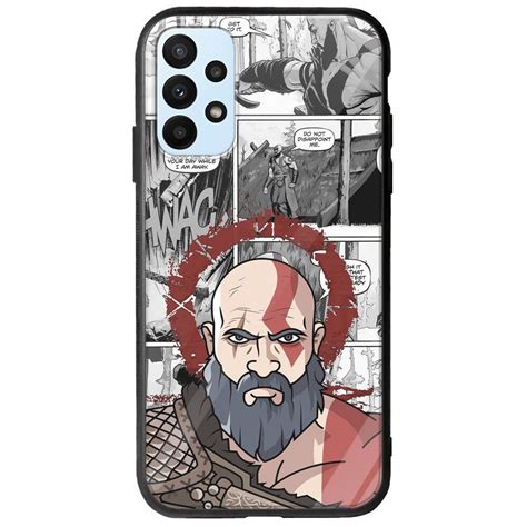 God Of War Kratos Samsung Galaxy A23 5G Groove TPU Tempered Glass και