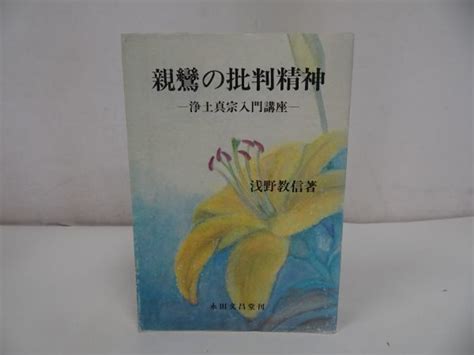 【やや傷や汚れあり】 永田文昌堂【親鸞の批判精神】浅野教信親鸞聖人・本願寺・仏教・宗教・大乗仏教 浄土真宗・法然の落札情報詳細