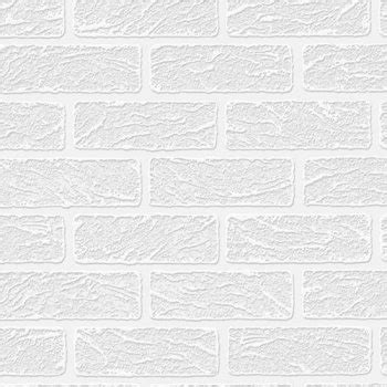 Graham Brown Paintable Brick Effect Wallpaper White Brick Effect