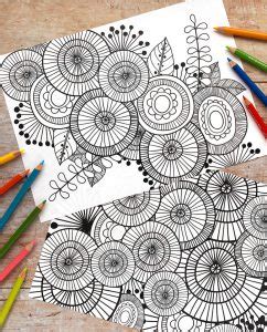 Zentangle Colouring Pages Kate Hadfield Designs