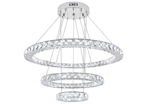 Modern Round Chandelier Led Ring Pendant Ceiling Light Cool White M