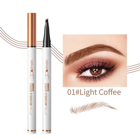 Donggwts Fine Four Pronged Water Eyebrow Pencil Long Lasting Angled Microblading Eyebrow Pen