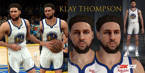 NBA 2K22 Klay Thompson Cyberface Hair And Body Model Current Look By