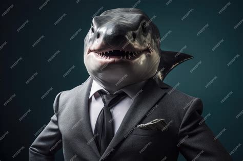 Premium AI Image | A shark in a suit