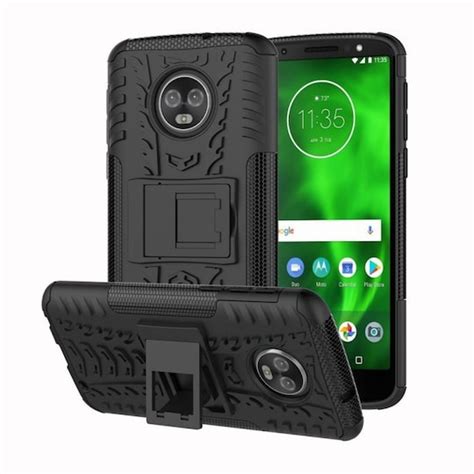 Støtsikkert deksel med stativ Motorola Moto G6 Plus XT1926 Svart