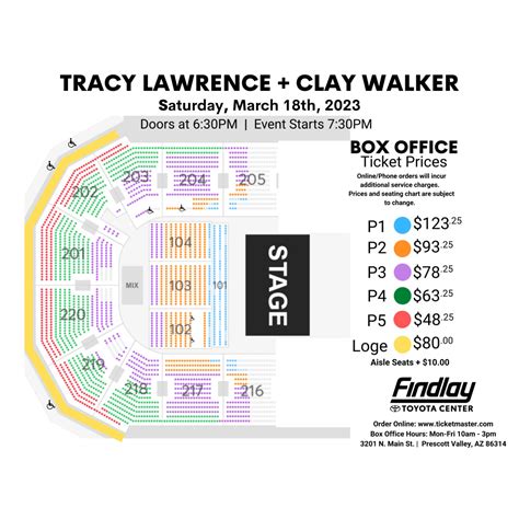 Seating Charts | Findlay Toyota Center